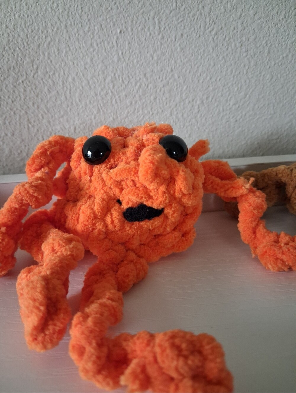 Orange Crochet Mini Frog